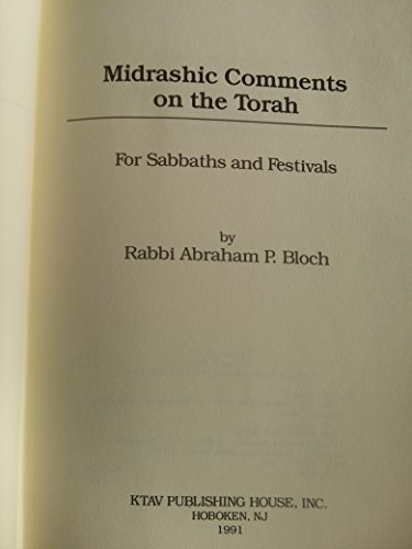 Stock image for Midrashic Comments on the Torah: For Sabbaths and Festivals for sale by HPB-Red
