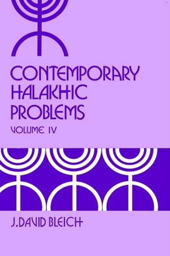 Imagen de archivo de Contemporary Halakhic Problems, Vol. 4 (Library of Jewish Law and Ethics) a la venta por Bookmonger.Ltd