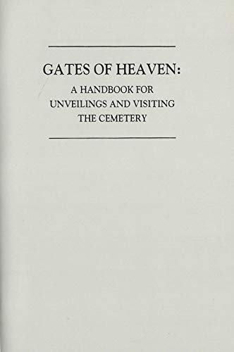 9780881258295: Gates of Heaven: A Handbook for Unveilings and Visiting the Cemetery