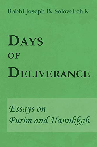 Beispielbild fr Days of Deliverance: Essays on Purim and Hanukkah (Meotzar Horav) zum Verkauf von Books From California
