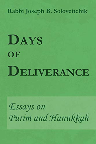 9780881259445: Days of Deliverance: Essays on Purim and Hanukkah (Meotzar Horav)