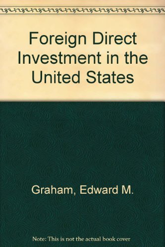 Beispielbild fr Foreign Direct Investment in the United States. zum Verkauf von Plurabelle Books Ltd