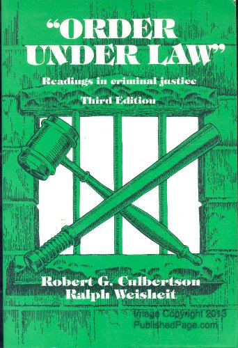 Beispielbild fr Order under law: Readings in criminal justice zum Verkauf von Wonder Book