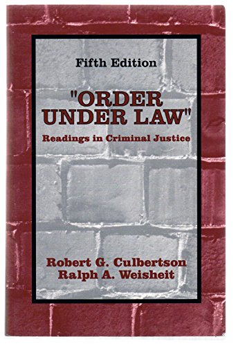 9780881339260: "Order Under Law": Readings in Criminal Justice