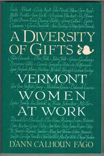 Stock image for A Diversity of Gifts: Vermont Women at Work for sale by UHR Books