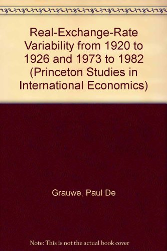 9780881652284: Real-Exchange-Rate Variability from 1920 to 1926 and 1973 to 1982