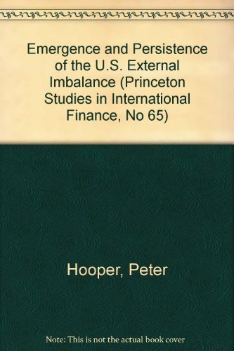 Beispielbild fr The Emergence and Persistence of the U.S. External Imbalance, 1980-87 zum Verkauf von Zubal-Books, Since 1961