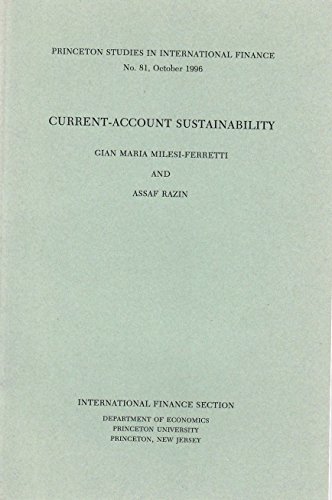 Beispielbild fr Current-Account Sustainability zum Verkauf von Better World Books