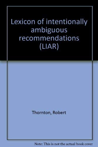 9780881661118: Lexicon of intentionally ambiguous recommendations (LIAR)