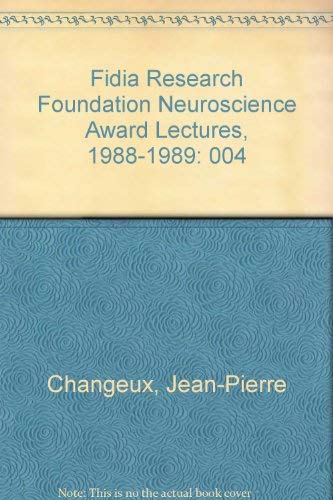 9780881676594: Fidia Research Foundation Neuroscience Award Lectures, 1988-1989