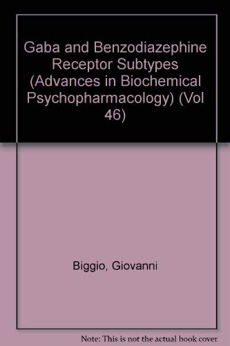 Stock image for GABA and Benzodiazepine Receptor Subtypes : Molecular Biology, Pharmacology and Clinical Aspects for sale by Better World Books