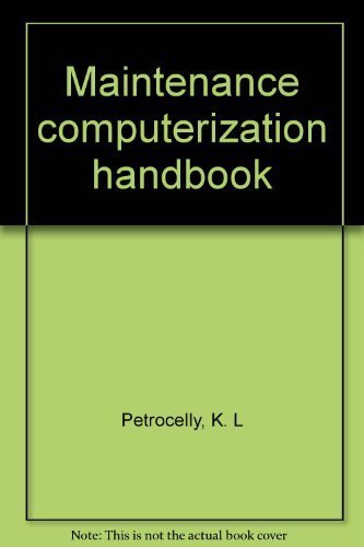 Stock image for Maintenance Computerization Handbook for sale by Zubal-Books, Since 1961