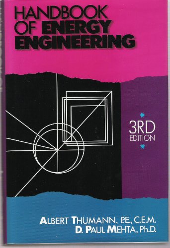 9780881732023 Handbook Of Energy Engineering Abebooks Thumann Albert 0881732028