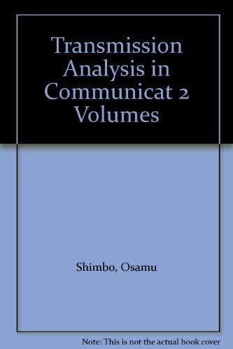 Imagen de archivo de Transmission Analysis in Communication Systems. 2 Volumes a la venta por The Chatham Bookseller