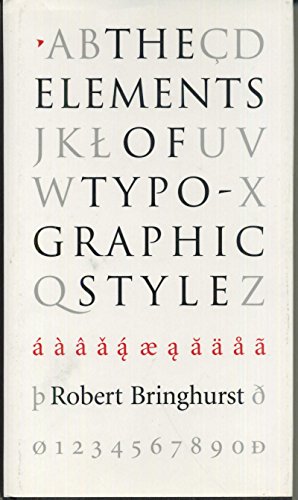 Imagen de archivo de The Elements of Typographic Style a la venta por HPB-Red