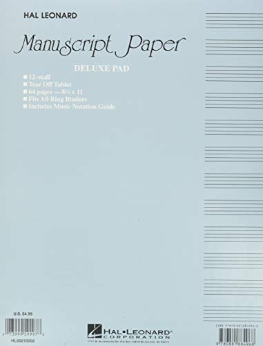 Beispielbild fr Manuscript Paper (Deluxe Pad)(Blue Cover) zum Verkauf von Red's Corner LLC