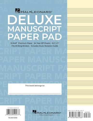 Stock image for Manuscript Paper (Deluxe Pad)(Blue Cover) for sale by Red's Corner LLC