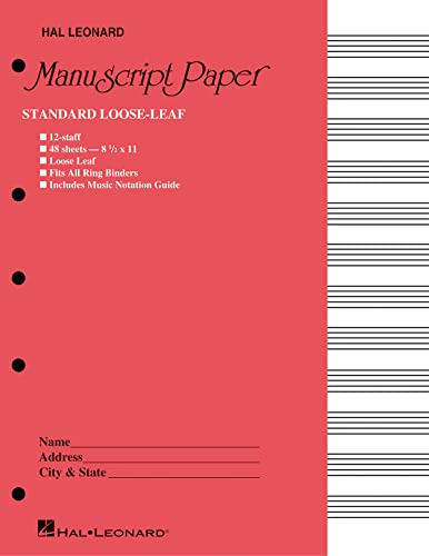 9780881884975: Standard Loose Leaf Manuscript Paper (Pink Cover)