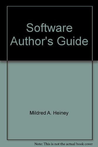 Stock image for Software Author's Guide for sale by Crossroads Books