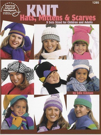Beispielbild fr Knit hats, mittens & scarves: 9 sets sized for children and adults zum Verkauf von Once Upon A Time Books