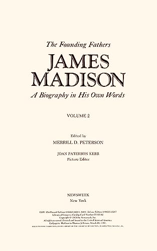 9780882250496: James Madison; A Biography in His Own Words (vol. 2) (The Founding Fathers)