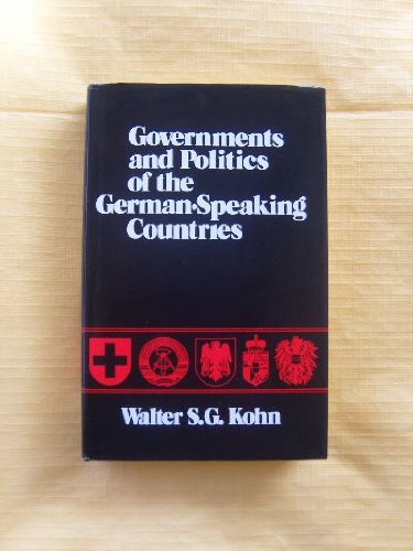 Beispielbild fr Governments and Politics of the German-Speaking Countries zum Verkauf von Samuel H. Rokusek, Bookseller