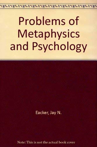 Imagen de archivo de Problems of Metaphysics and Psychology a la venta por Redux Books