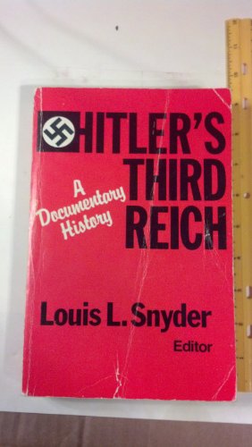 Stock image for Hitler's Third Reich : A Documentary History for sale by Better World Books