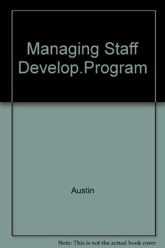 9780882298238: Managing Staff Development Programs in Human Service Agencies