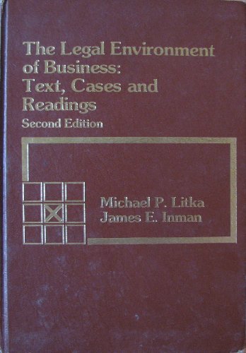 Immagine dell'editore per The legal environment of business: Text, cases, and readings (Grid series in law) venduto da Solomon's Mine Books