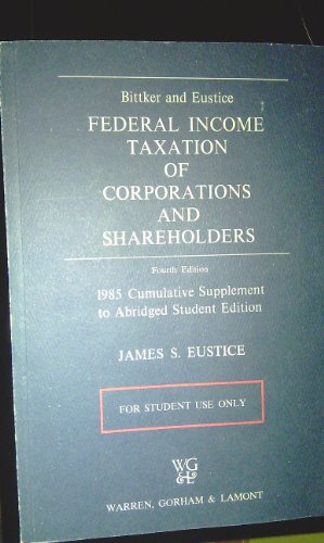 Federal Income Taxation Corporations Shareholders Abebooks