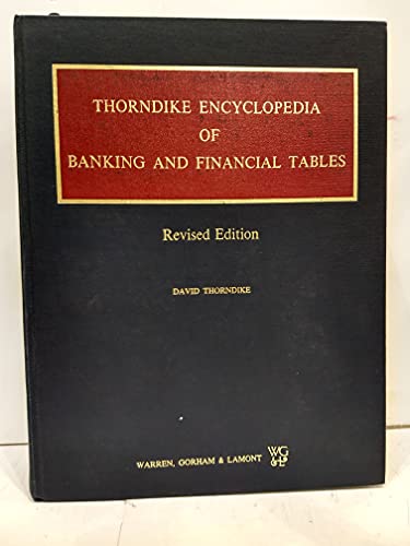 Imagen de archivo de Thorndike Encyclopedia of Banking and Financial Tables a la venta por Better World Books: West