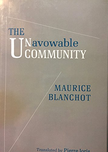 9780882680439: The Unavowable Community (English and French Edition)