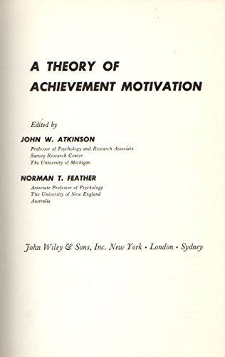 9780882751665: A Theory of Achievement Motivation