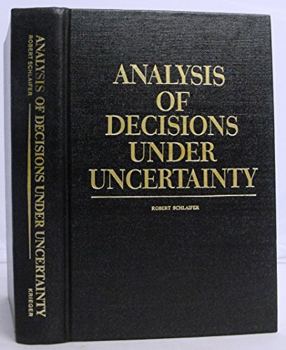 9780882755601: Analysis of Decisions Under Uncertainty