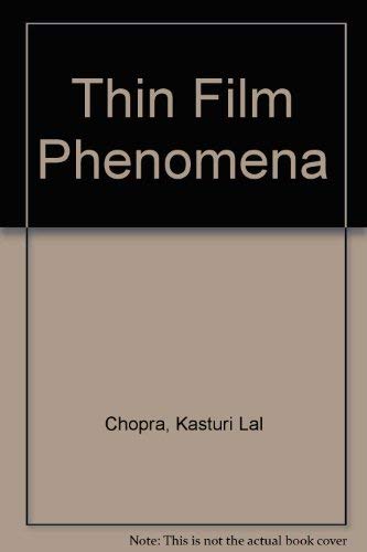 Beispielbild fr Thin Film Phenomena zum Verkauf von Ammareal
