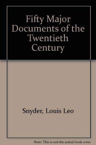 Stock image for Fifty Major Documents of the Twentieth Century for sale by Wonder Book