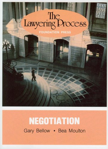 Beispielbild fr The Lawyering Process : Negotiation zum Verkauf von Better World Books