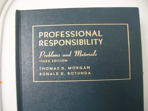 Stock image for Problems and materials on professional responsibility (University casebook series) for sale by BooksRun