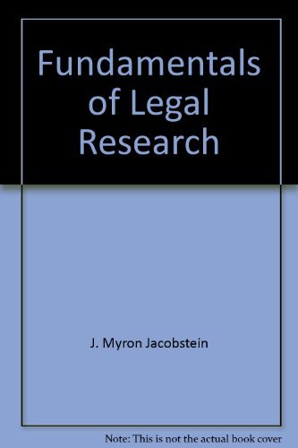 Stock image for Fundamentals of Legal Research for sale by HPB-Red