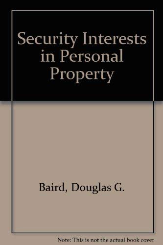 Stock image for Security Interests in Personal Property (University casebook series) for sale by Cronus Books