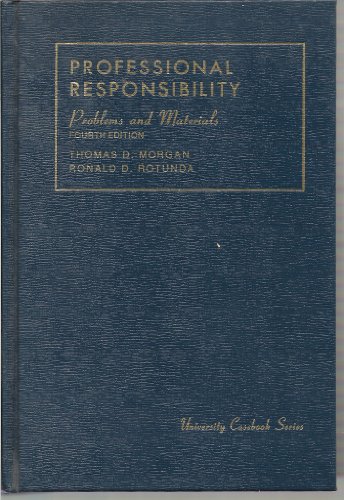 Beispielbild fr Problems and Materials on Professional Responsibility zum Verkauf von a2zbooks