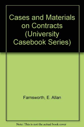 Stock image for Cases and Materials on Contracts (University Casebook Series) for sale by Jadewalky Book Company