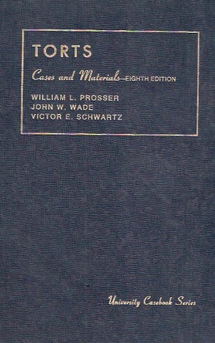 Beispielbild fr Cases and Materials on Torts (University Casebook Series) zum Verkauf von SecondSale