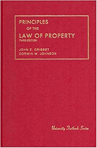 Imagen de archivo de Cribbet and Johnson's Principles of the Law of Property, 3D (University Textbook Series) a la venta por ThriftBooks-Atlanta