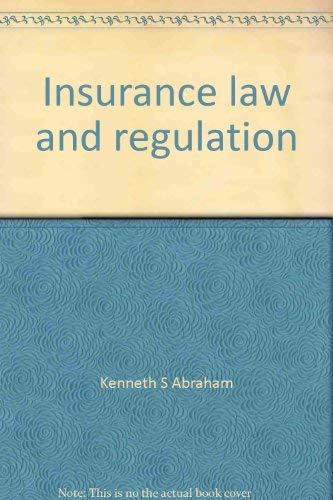 9780882777917: Title: Insurance law and regulation Cases and materials U