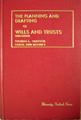 9780882778402: Planning & Drafting of Wills & Trusts, 1991