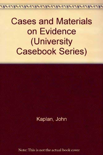 Imagen de archivo de Cases and Materials on Evidence (University Casebook Series) a la venta por HPB-Red