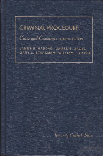 Beispielbild fr Cases and Comments on Criminal Procedure (University Casebook Series) zum Verkauf von Wonder Book