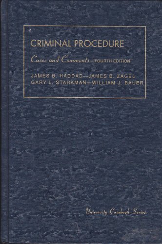 9780882779768: Cases and Comments on Criminal Procedure (University Casebook Series)